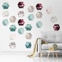 Geometric Marble Style Honeycomb Wall Decal Sticker