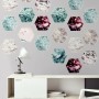 Geometric Marble Style Honeycomb Wall Decal Sticker