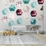 Geometric Marble Style Honeycomb Wall Decal Sticker