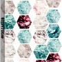 Geometric Marble Style Honeycomb Wall Decal Sticker
