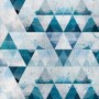 Geometric Blue Trigon Pattern Wallpaper Mural