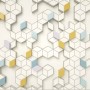 Geometric Honeycomb Pattern Wallpaper Mural