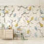 Geometric Honeycomb Pattern Wallpaper Mural