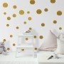 Gold Polka Dots Wall Decal Sticker