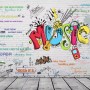 Street Graffiti Rock Music Wallpaper Mural