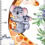 Kids Height Chart with Tropical Animals Wall Decal Sticker