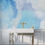 Watercolor Blue Brush Wallpaper Mural