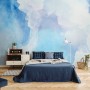 Watercolor Blue Brush Wallpaper Mural