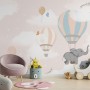 Kids Hot Air Balloons with Elephant Wallpaper Mural