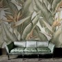 Soft Banana Leaf Pattern Wallpaper Mural