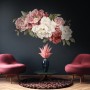 Soft Red Peony Floral Wall Decal Sticker