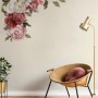 Soft Red Peony Floral Wall Decal Sticker