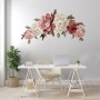 Soft Red Peony Floral Wall Decal Sticker