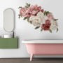 Soft Red Peony Floral Wall Decal Sticker