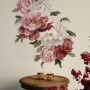 Soft Red Peony Floral Wall Decal Sticker