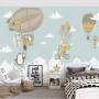 Big Air Balloon with Cute Animals Wallpaper Mural