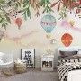 Kids Hot Air Balloon with Twigs Wallpaper Mural