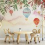 Kids Hot Air Balloon with Twigs Wallpaper Mural