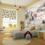 Kids World Map with Charcoal Famous Landmarks Wallpaper Mural