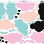 Nursery Colorful Cloud with Little Heart Wall Decal Sticker