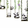 Panda Bears with Swing Wallpaper Mural