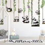 Panda Bears with Swing Wallpaper Mural