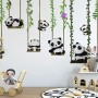 Panda Bears with Swing Wallpaper Mural