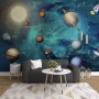 Solar System Planets and Sun Wallpaper Mural