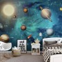 Solar System Planets and Sun Wallpaper Mural