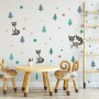 Kids Pine Tree and Little Florals Wall Decal Sticker