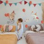 Kids Circus Cartoon Bear and Elephants Wall Decal Sticker