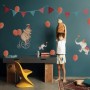 Kids Circus Cartoon Bear and Elephants Wall Decal Sticker