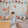 Kids Circus Cartoon Bear and Elephants Wall Decal Sticker