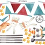 Kids Circus Safari Animals Wall Decal Sticker