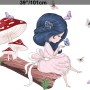 Cute Little Girl in the Forest with Colorful Butterfly Wall Decal Sticker