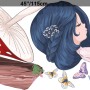 Cute Little Girl in the Forest with Colorful Butterfly Wall Decal Sticker