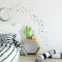 Silver Moon and Little Stars Wall Decal Sticker