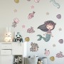 Kids Mermaid Ariel and Underwater Wall Decal Sticker
