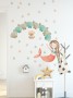Kids Mermaid Girls with Pearl Oyster Wall Decal Sticker