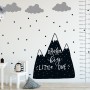 Kids Black Mountains and Dark Moon Wall Decal Sticker