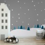 Kids White Winter Landscape with Green Pine Tree Wall Decal Sticker