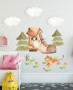 Kids Woodland Shoe with Cute Cats Wall Decal Sticker