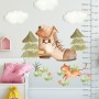 Kids Woodland Shoe with Cute Cats Wall Decal Sticker