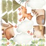 Kids Woodland Shoe with Cute Cats Wall Decal Sticker
