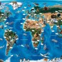 3D Look Kids World Map with Compass Wallpaper Mural