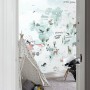 Kids Blue World Map with Cute Animals with Flying Rabbit Wallpaper Mural