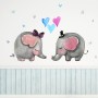 Cartoon Elephant with Little Love Wallpaper Mural