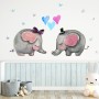Cartoon Elephant with Little Love Wallpaper Mural