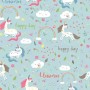 Cartoon Colorful Unicorns Wallpaper Mural