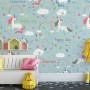 Cartoon Colorful Unicorns Wallpaper Mural